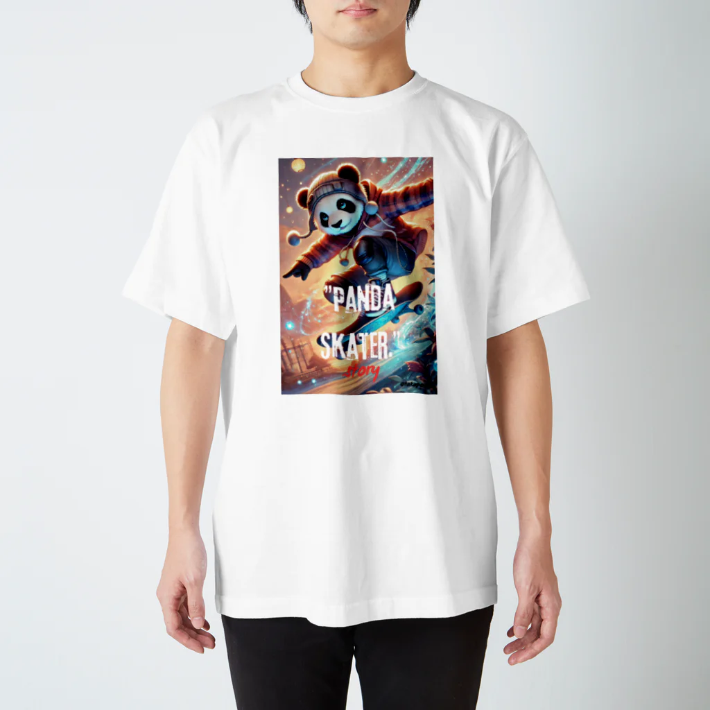 takapoonのPanda Skater スタンダードTシャツ