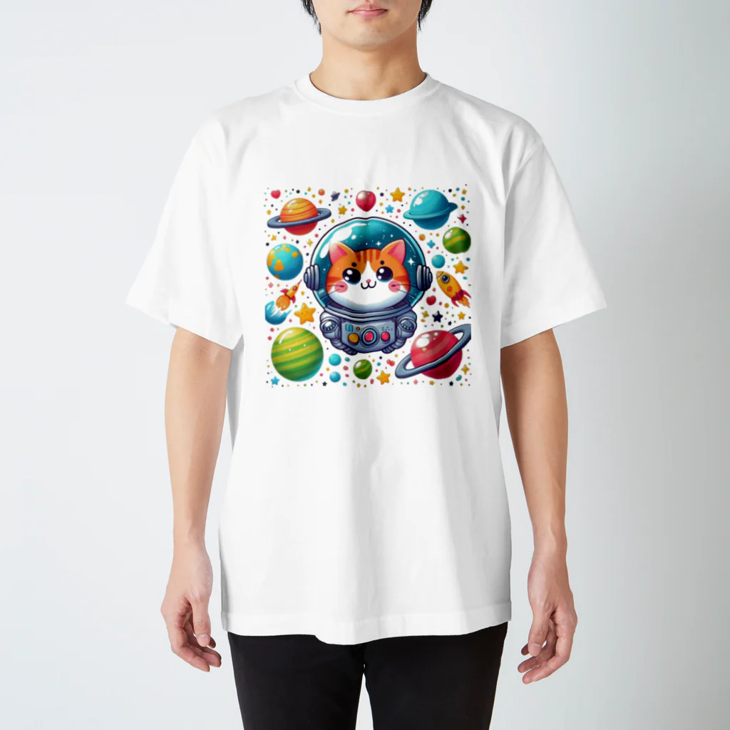 151Aの宇宙服を着た猫さん スタンダードTシャツ