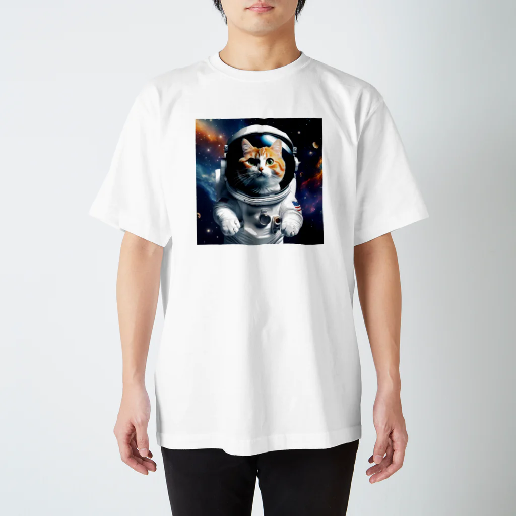 Three Bellsの宇宙飛行猫 Regular Fit T-Shirt