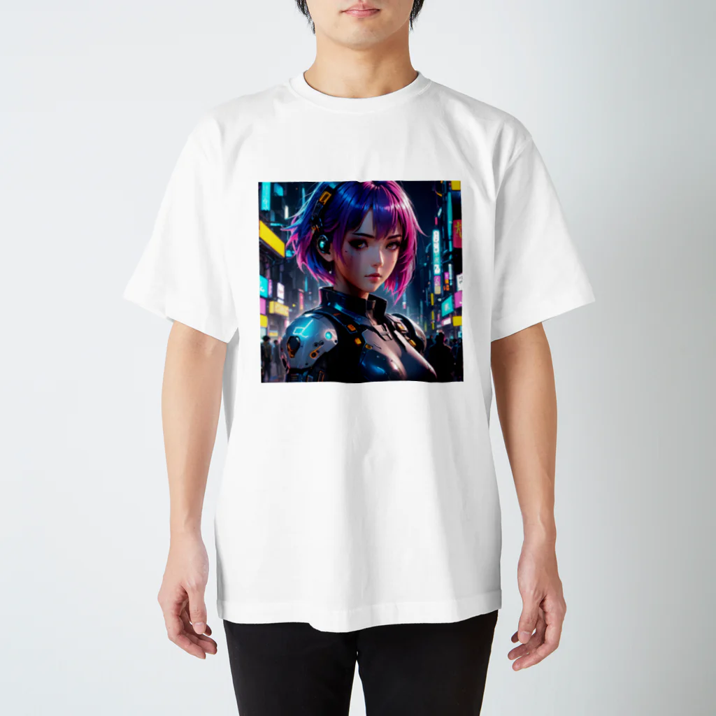 373Digital Lab shopのCyber Diva - サイバーパンクの歌姫 スタンダードTシャツ