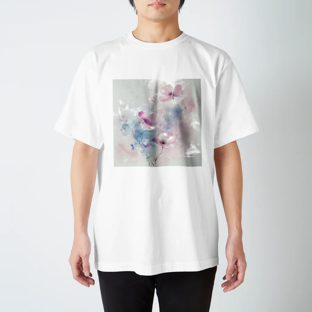 Chi3の水彩画の優雅な花々 Regular Fit T-Shirt