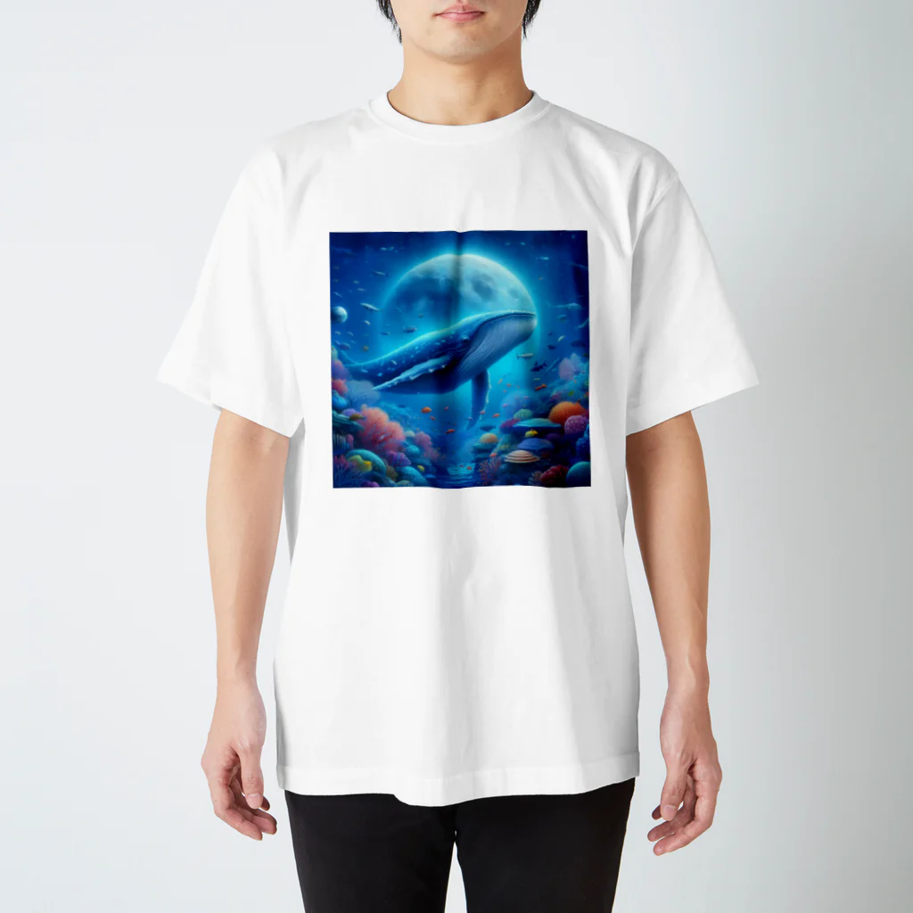 ultraha-のクジラと月 スタンダードTシャツ