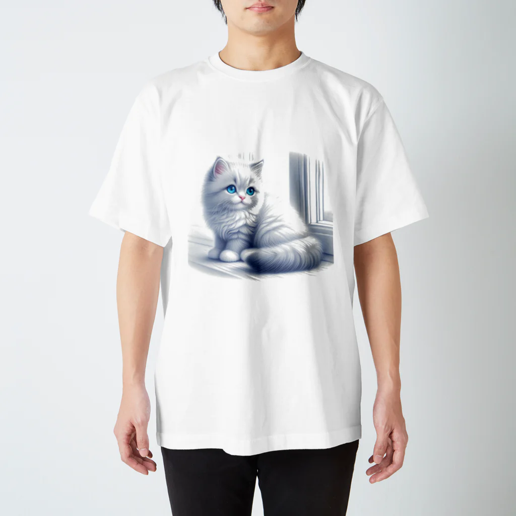 mabo777のしろねこさん スタンダードTシャツ