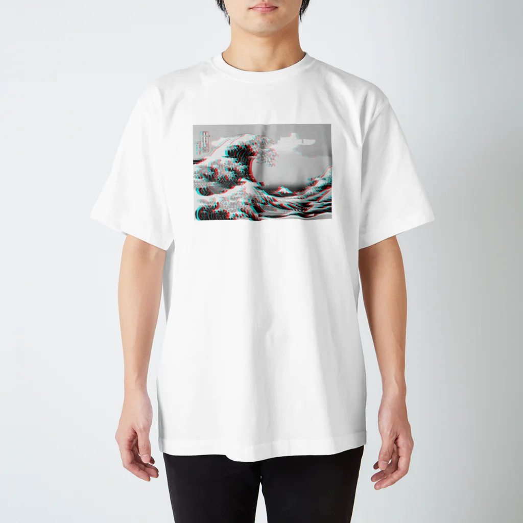 SUPERPEACHのGLITCH WAVE Regular Fit T-Shirt