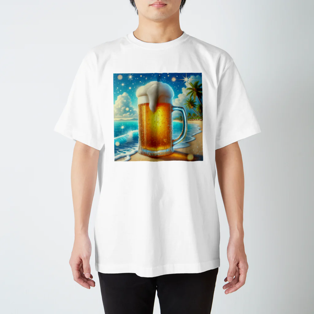 Snow-peaceのビーチとビールの楽園 スタンダードTシャツ