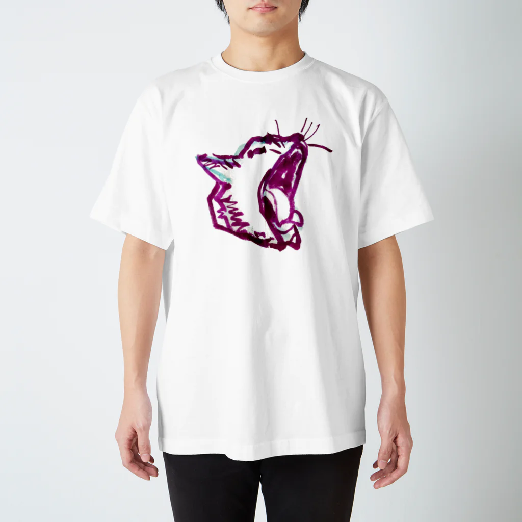 MAMETAROのあくびねこ スタンダードTシャツ