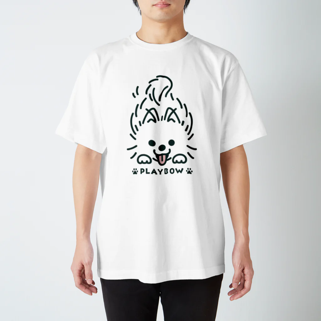 イラスト MONYAAT のポメラニアン　PLAYBOW B L Regular Fit T-Shirt