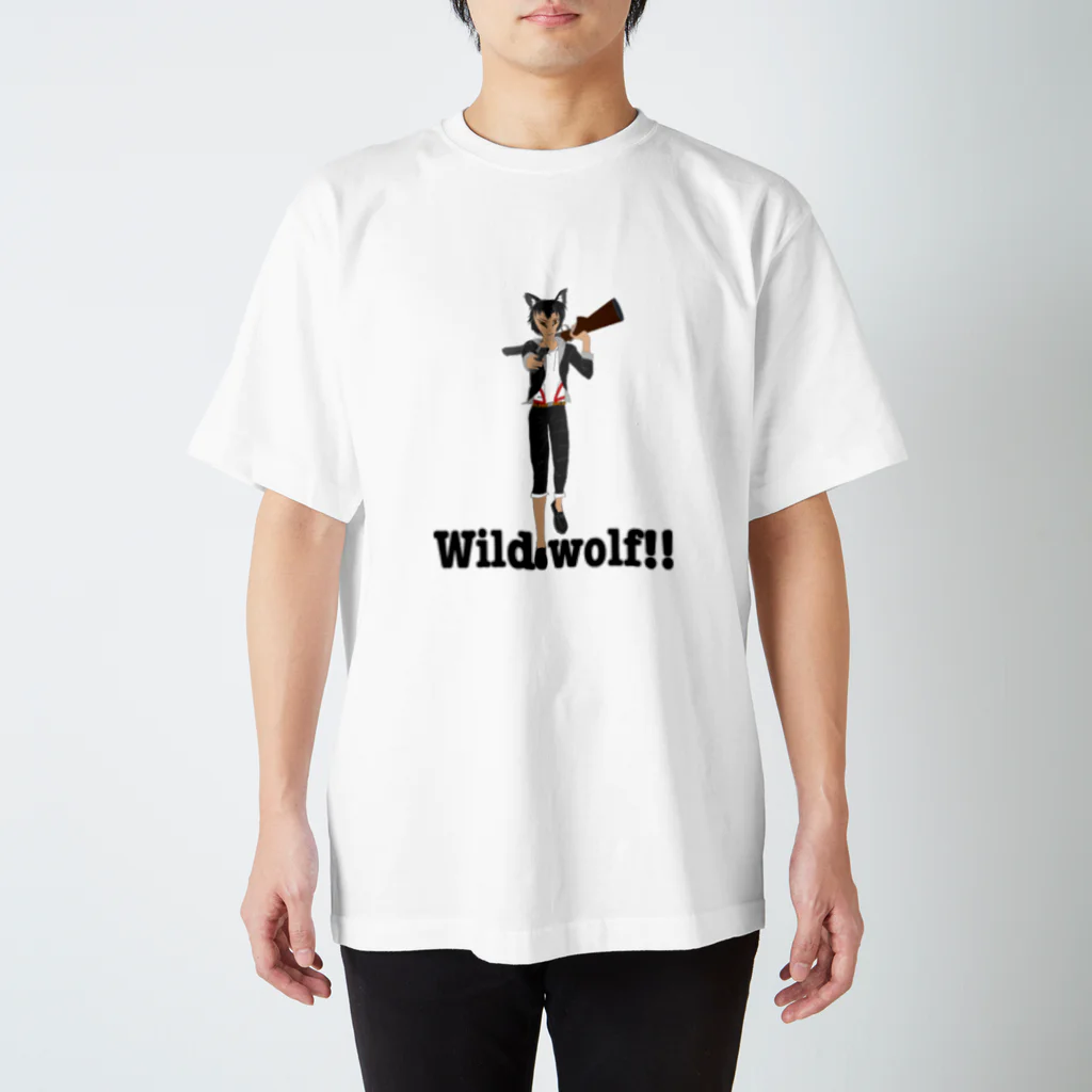 暴走王ネル猫🎴(底辺絵描き)のWild wolf!! スタンダードTシャツ