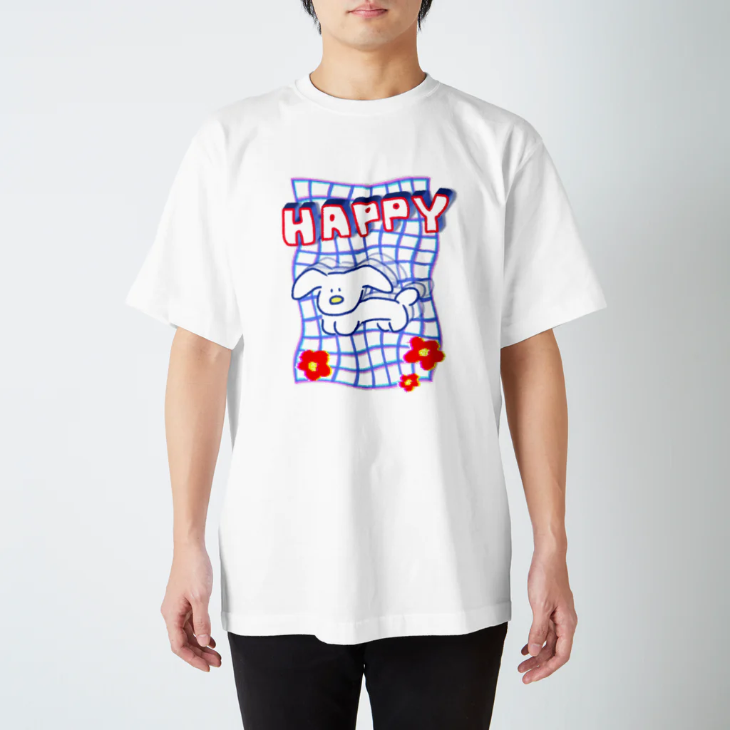 303のおみせのHAPPY犬 スタンダードTシャツ