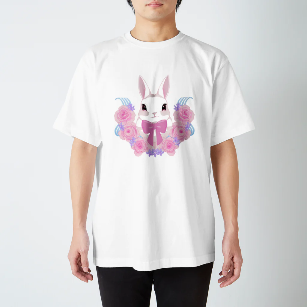 上中さとるのうさぎ：春の訪れ Regular Fit T-Shirt