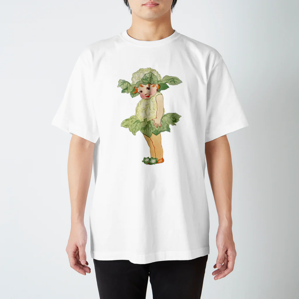 Saza-nami Antique designのカリフラワーちゃん Regular Fit T-Shirt