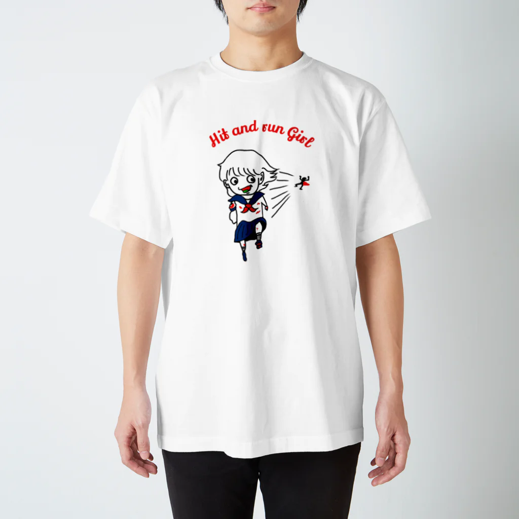 けーしょっぷのHit and run Girl 色付きver. Regular Fit T-Shirt