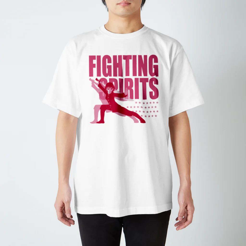 KOHAKUMARUの戦う少女～FIGHTING SPIRITS(赤)～ スタンダードTシャツ