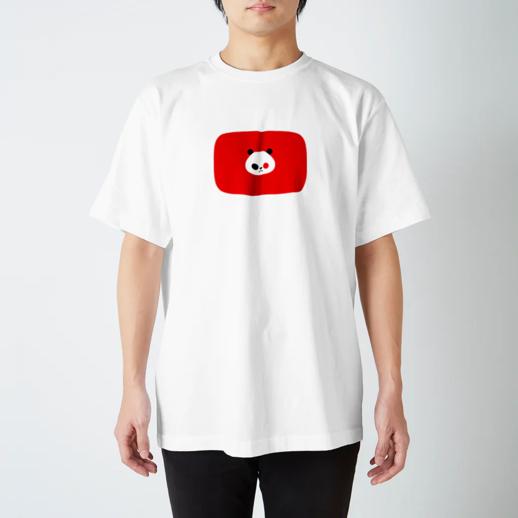 ゆるパンダのネットの話題ch 公式グッズSHOPの YouTubeロゴ風 ゆるパンダデザイン Regular Fit T-Shirt