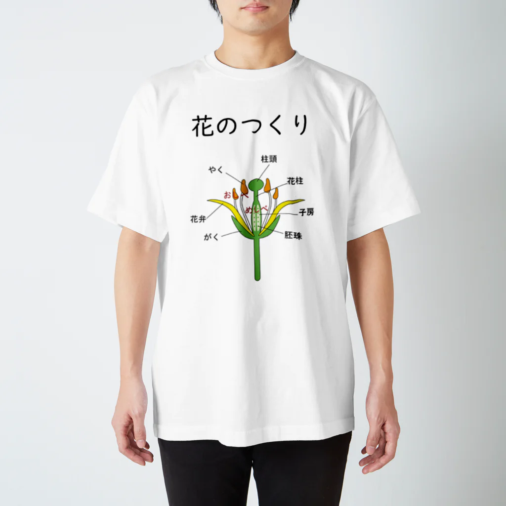 miu8080の理科　花のつくり 티셔츠