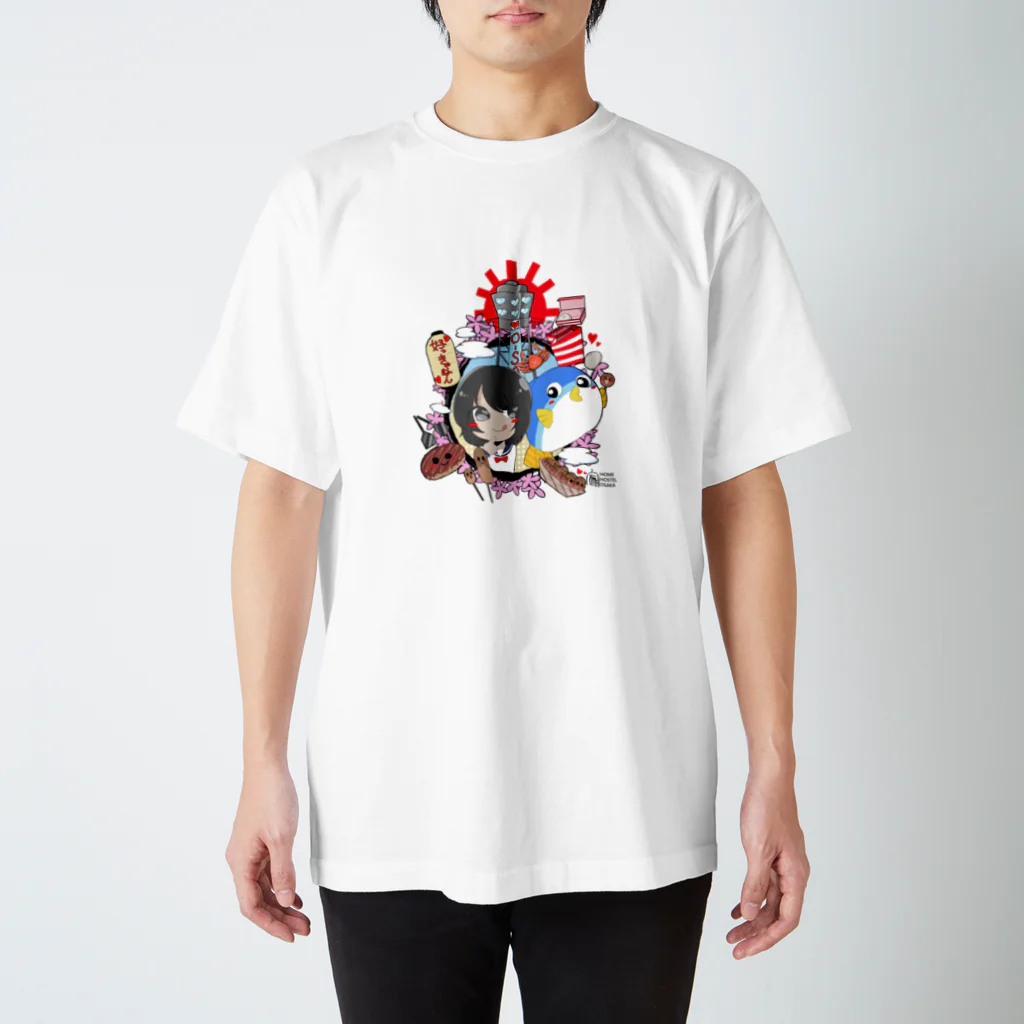 HOMEHOSTELGalleryの紀ノ国迅太郎 × HOME HOSTEL OSAKA 新世界 スタンダードTシャツ