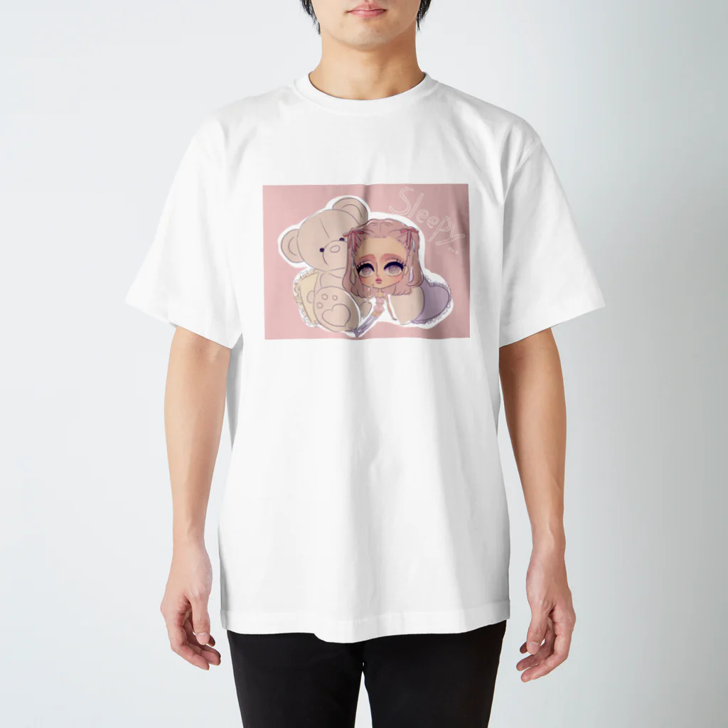 MOEKO Japanのsleepy girl スタンダードTシャツ