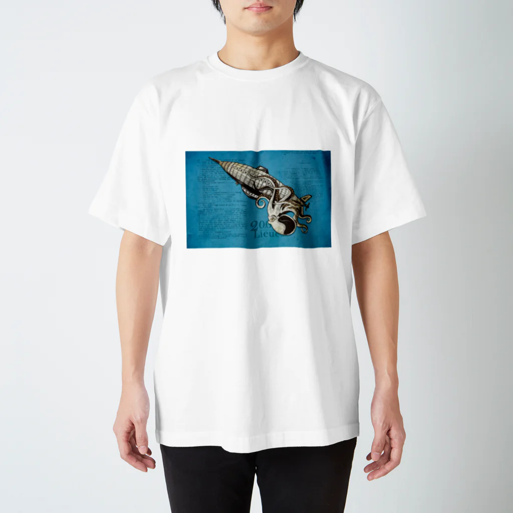 MISHA×ARTS (ミーシャアーツ)の海底2万マイル-スタンダードTシャツ(ブルー) Regular Fit T-Shirt