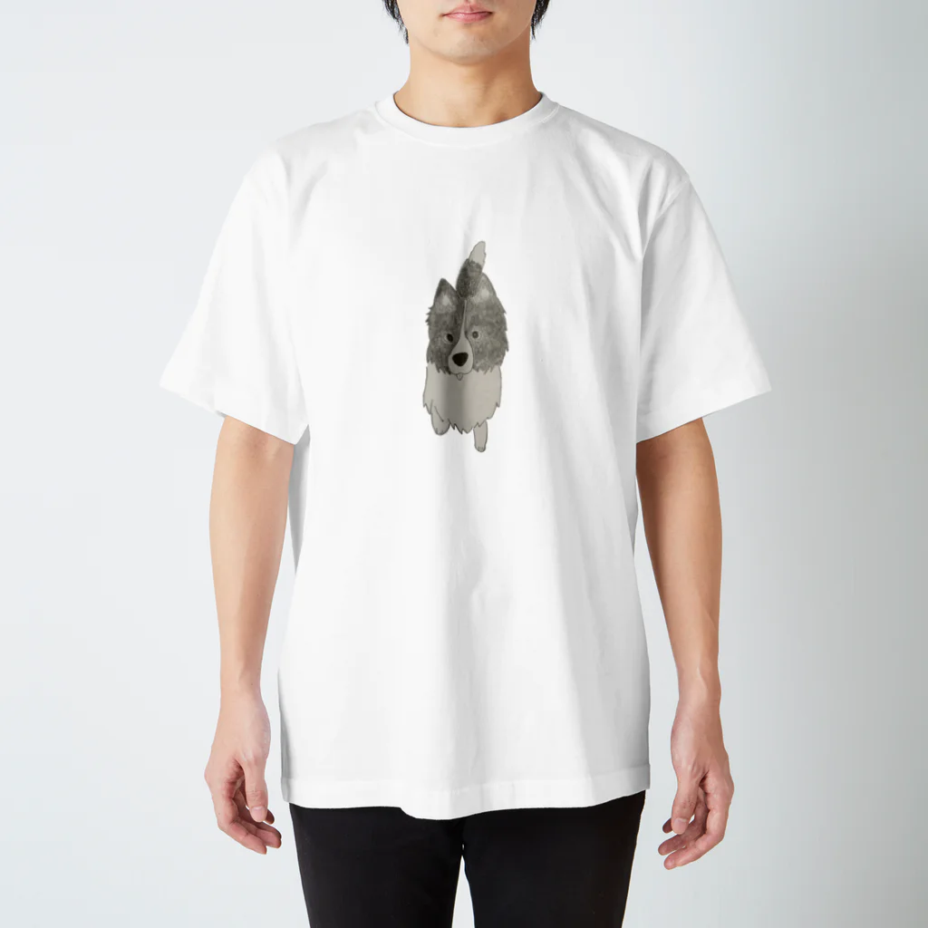 aibouのI♥︎BORDER COLLIE onedari series Regular Fit T-Shirt