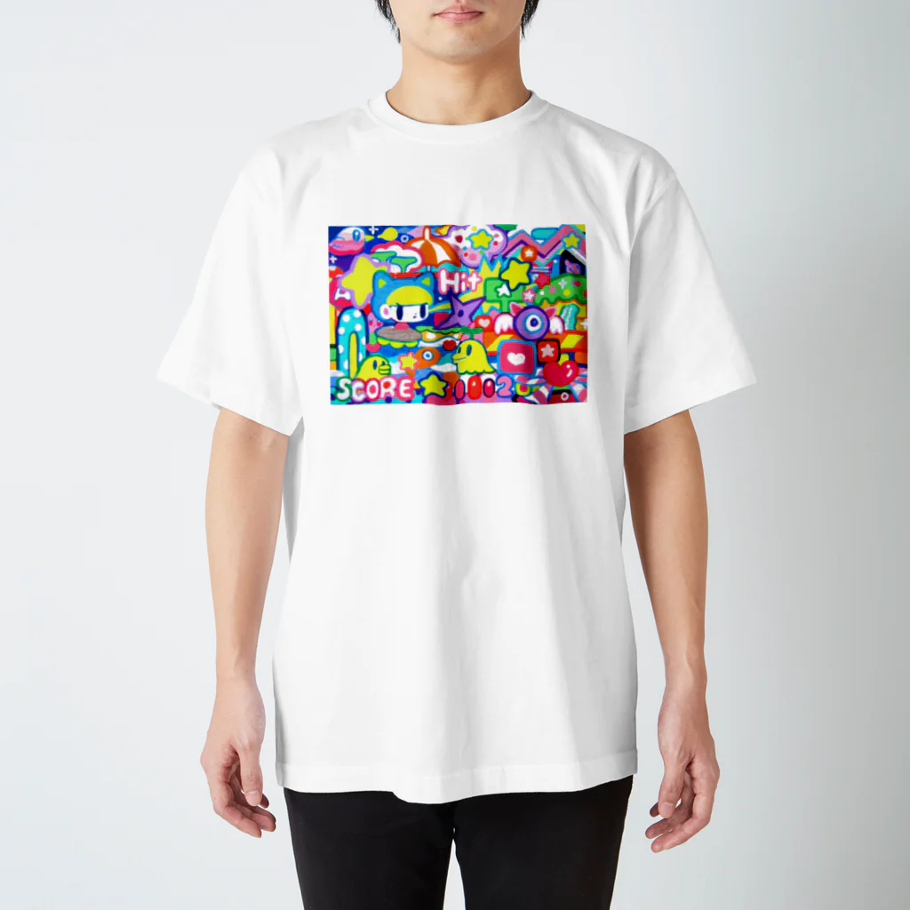 ぷこりしょっぷのピコピコHit Regular Fit T-Shirt