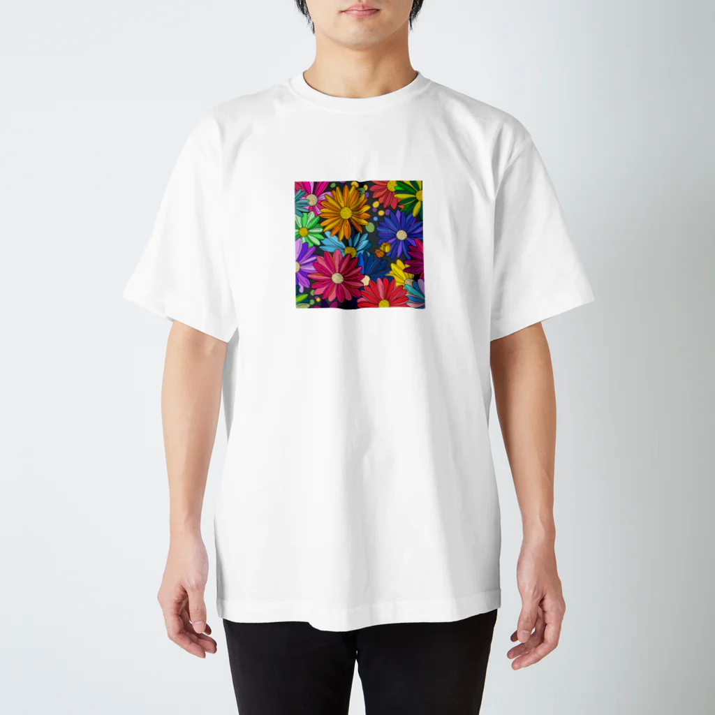 FK__kismyft2の塗り絵 花 Regular Fit T-Shirt