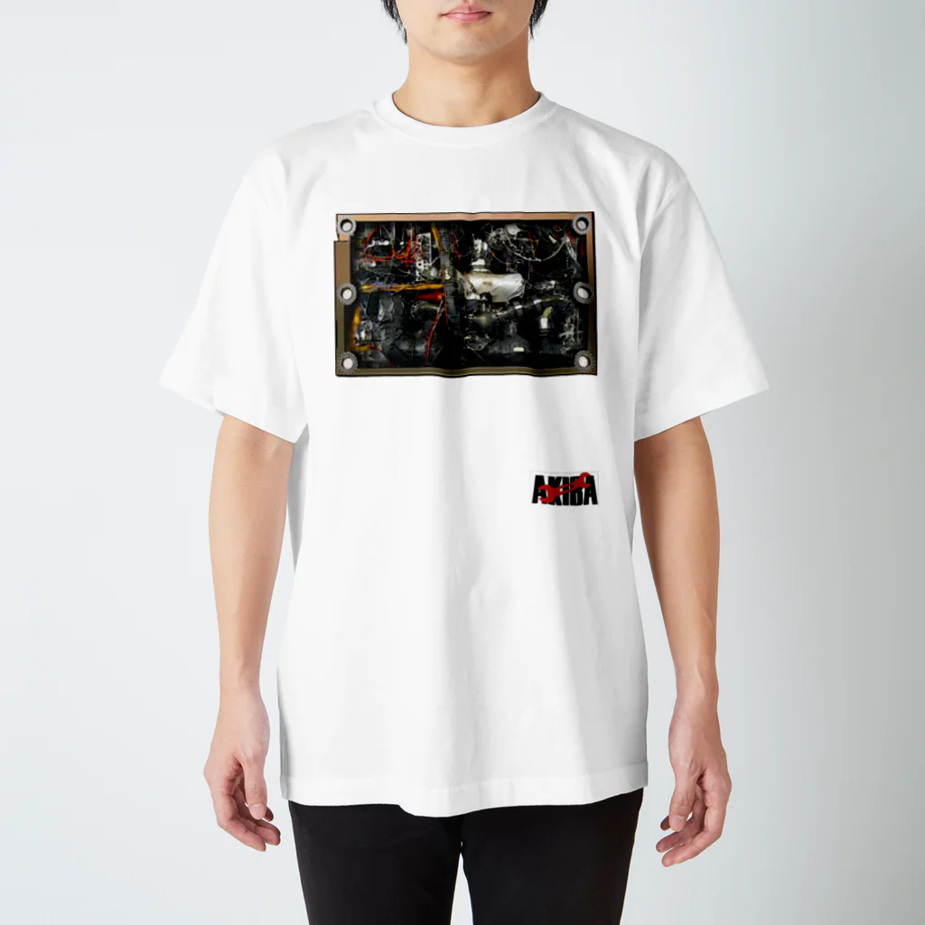 GAMERA3のAKIBAのサイバーなメンテナンスハッチ スタンダードTシャツ