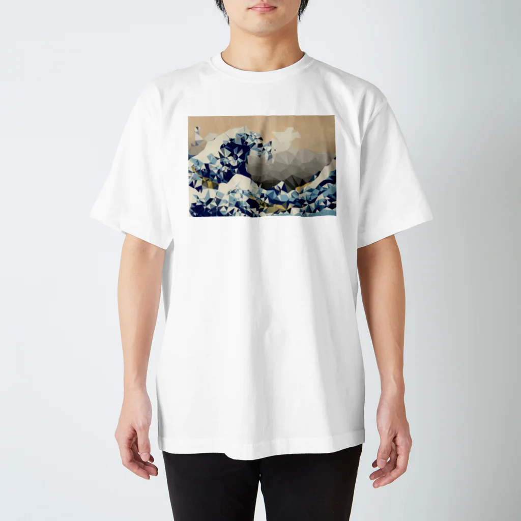 t.i.s.hの神奈川沖浪裏(ポリゴン) スタンダードTシャツ