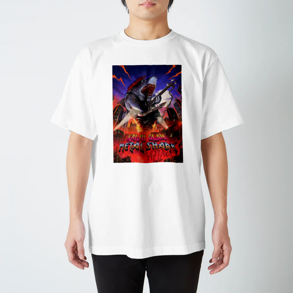 NISHIKURA-EX SHOPの映画『音鮫怪獣グラメタシャーク』本国版デザイン Regular Fit T-Shirt