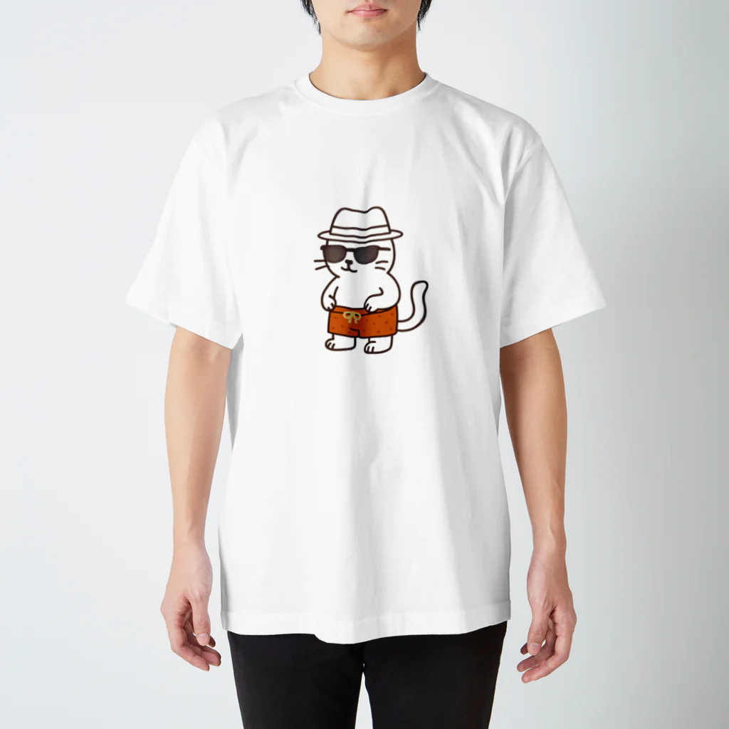 マカロンのサングラスをかけたネコ Regular Fit T-Shirt