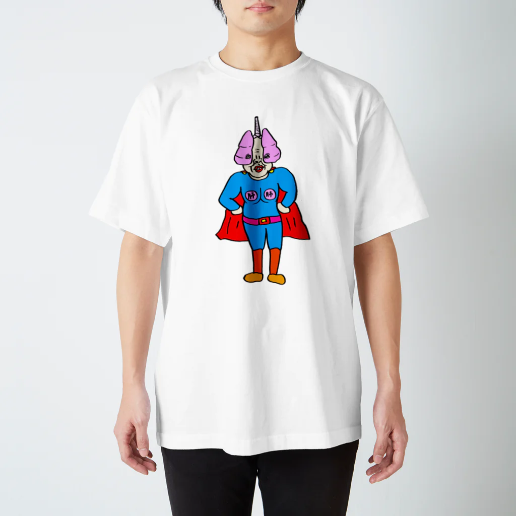 右手リアンうめもと公式の肺マン スタンダードTシャツ