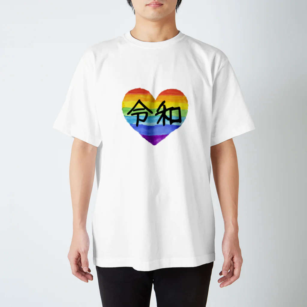 Marin_beachの令和 rainbow Regular Fit T-Shirt