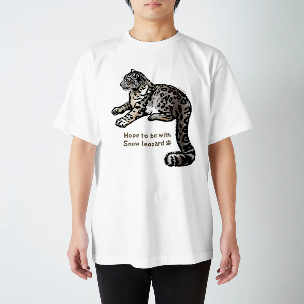 MUSEUM LAB SHOP MITのSnow leopard＊ユキヒョウTシャツ スタンダードTシャツ