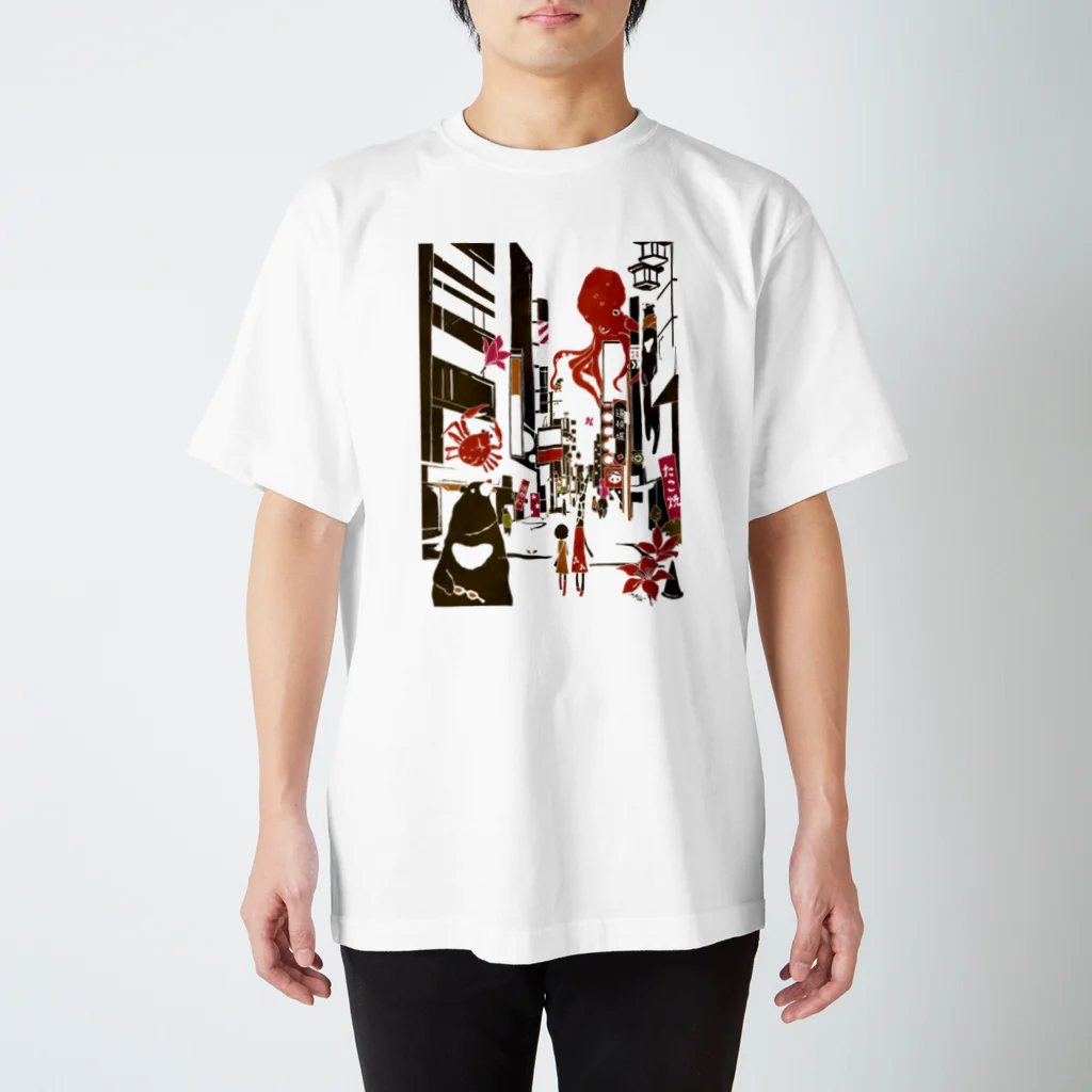 Who Mails?の大阪　道頓堀 スタンダードTシャツ