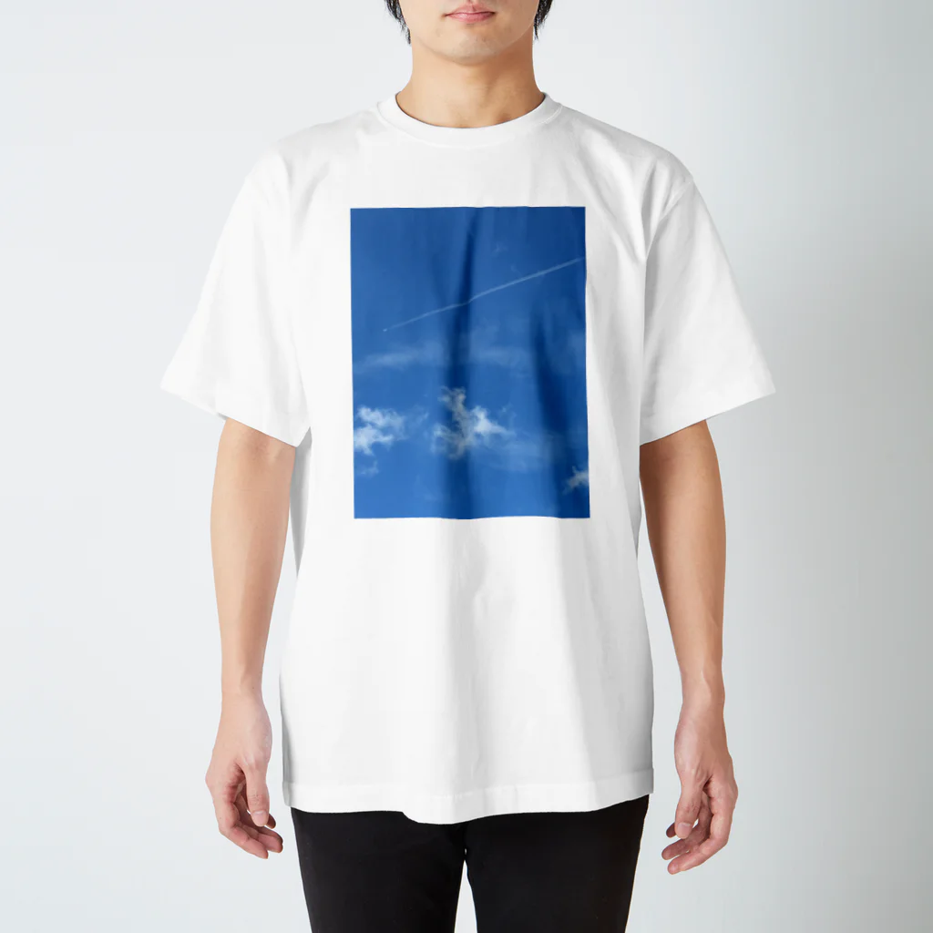 空花の飛行機雲 Regular Fit T-Shirt