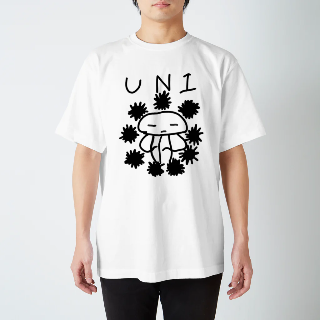 クラゲのウニに囲まれたクラゲ スタンダードTシャツ