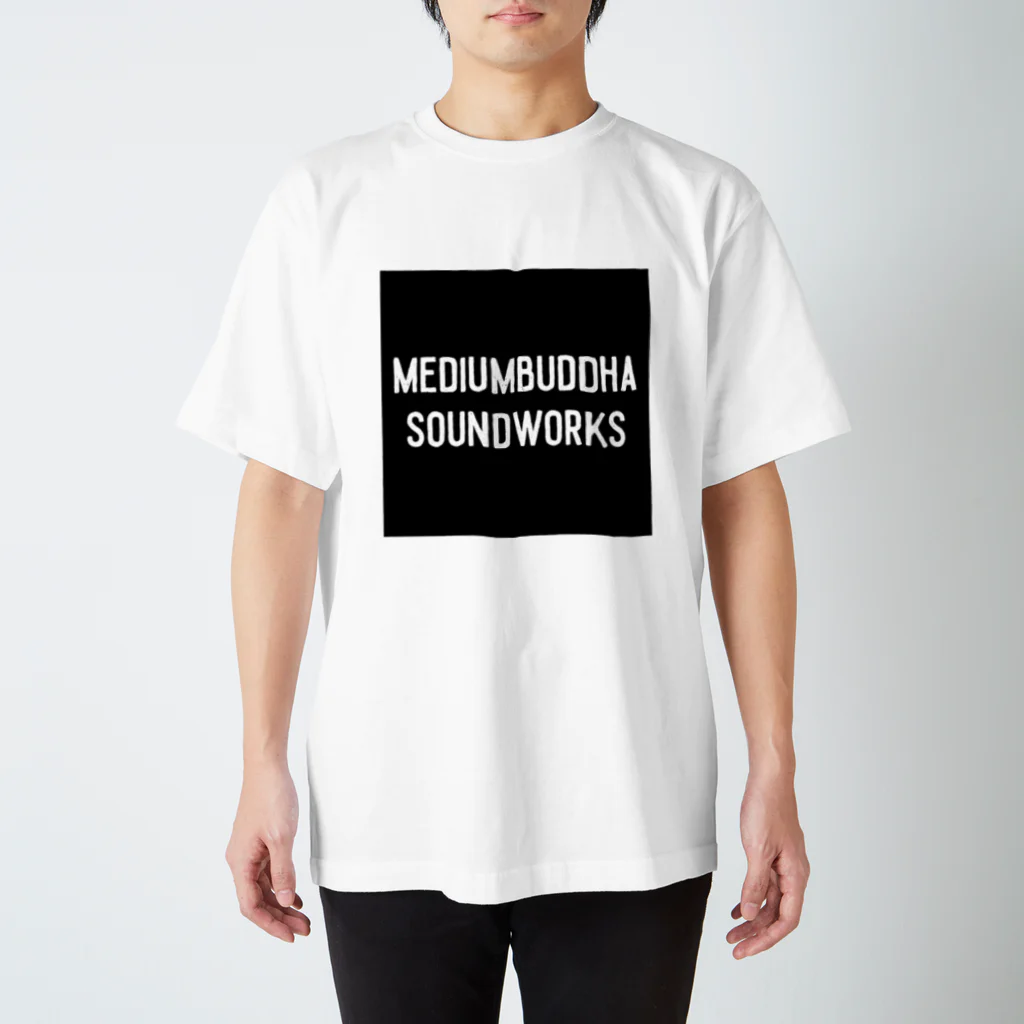 Mediumbuddha Sound WorksのMediumbuddha Sound Works Square Logo Regular Fit T-Shirt