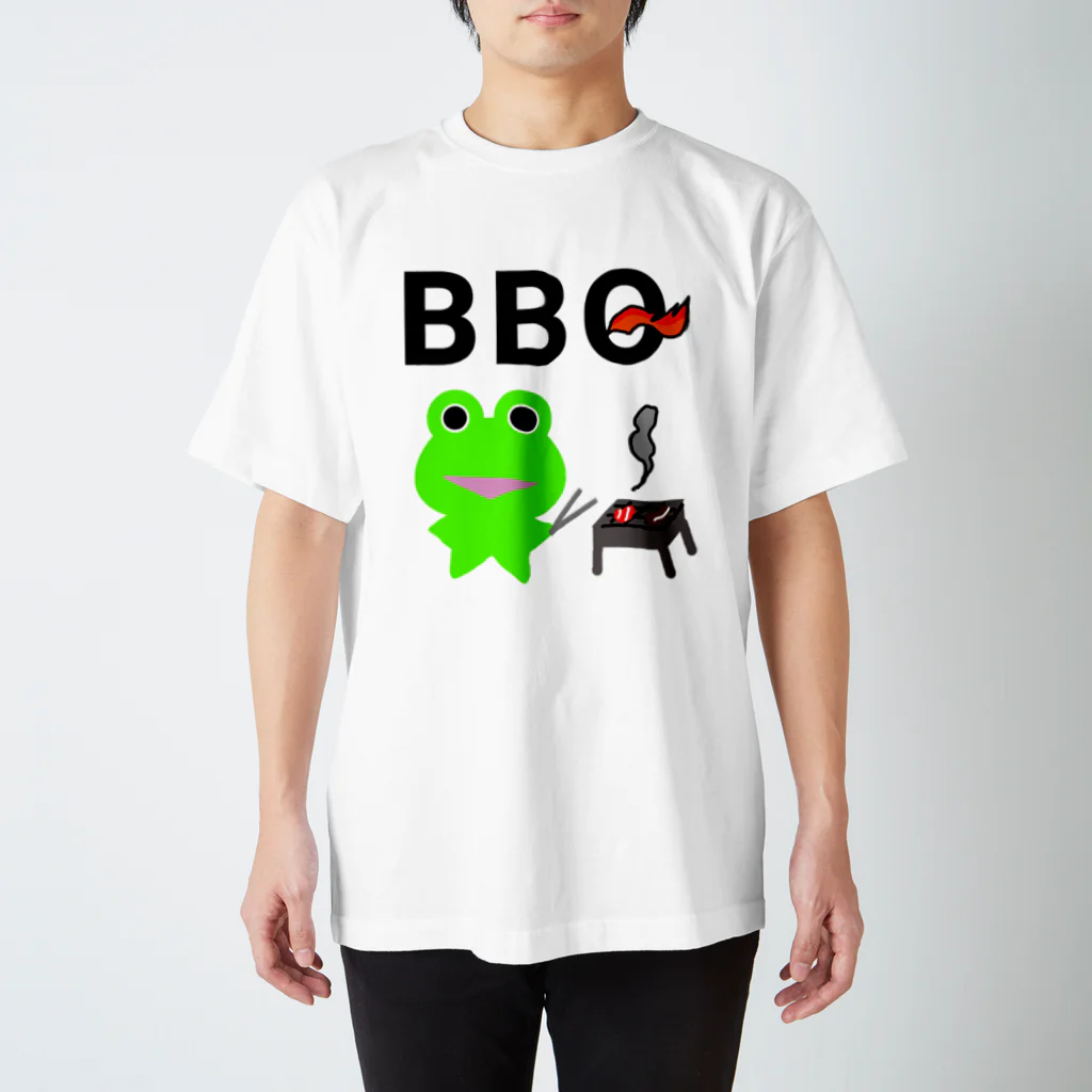 みらケロのBBQを楽しむカエルくん スタンダードTシャツ