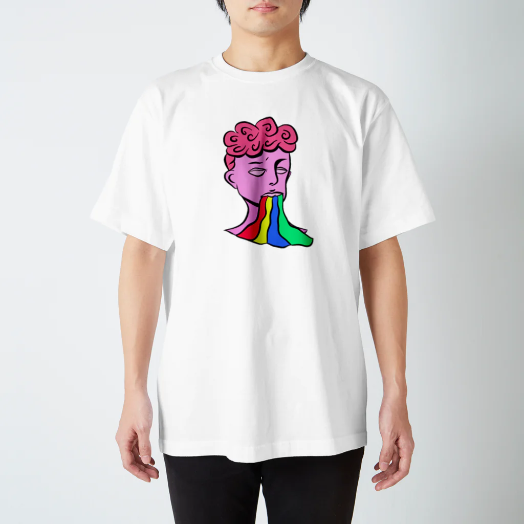Bizarre017の虹色のゲロ　★色展開あり　サイケデリックTシャツ スタンダードTシャツ