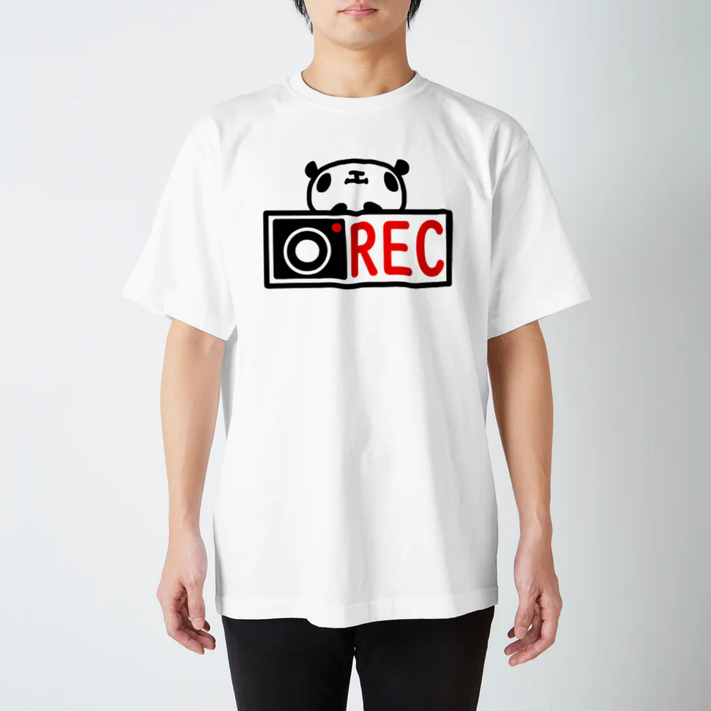 NEKOZE PANDAのRECパンダ スタンダードTシャツ