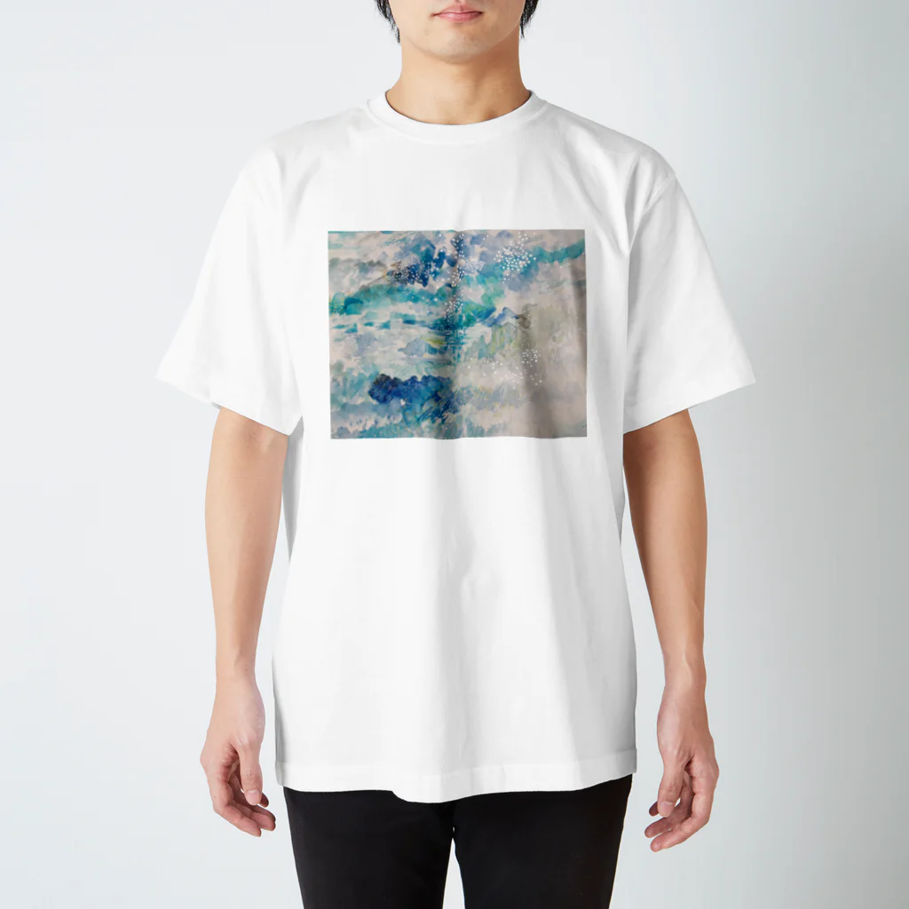 peonicの夜の雨と湿地帯 スタンダードTシャツ