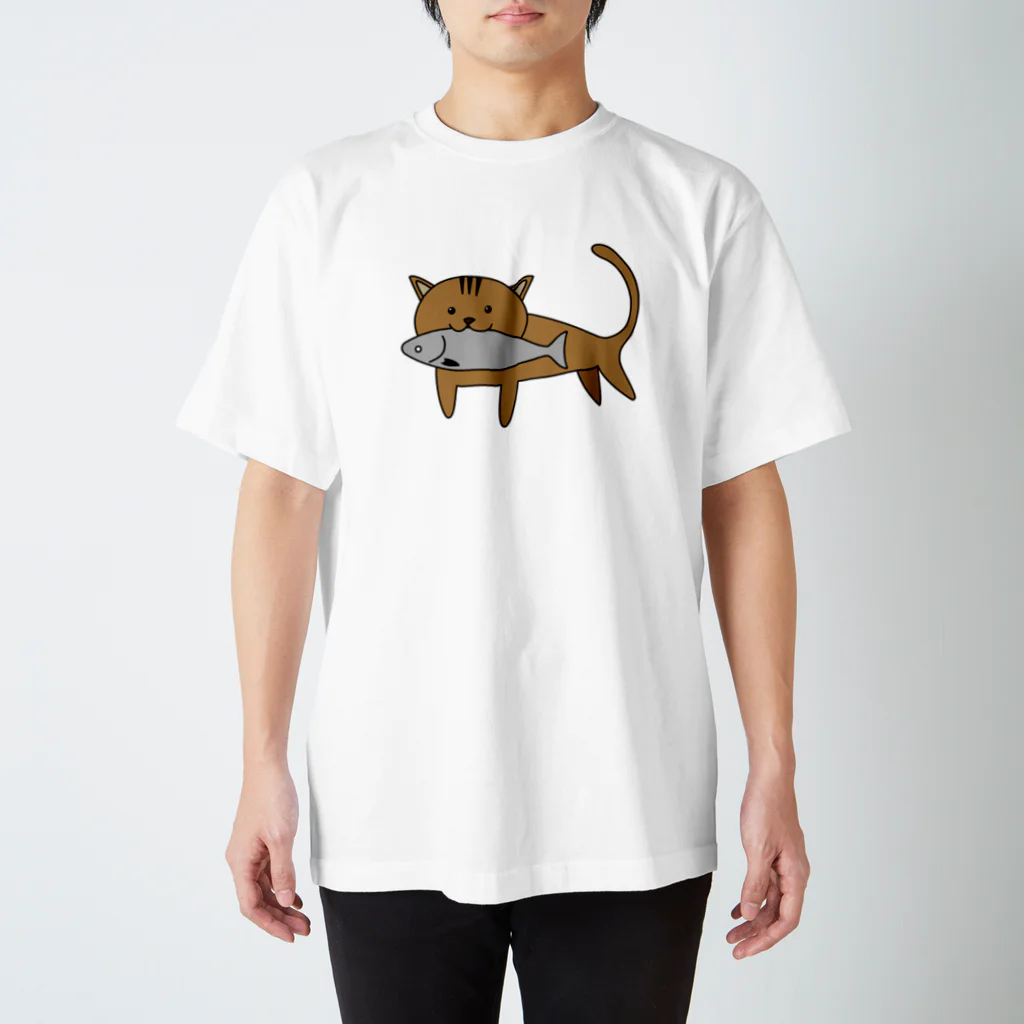 釣活の漁港猫 スタンダードTシャツ