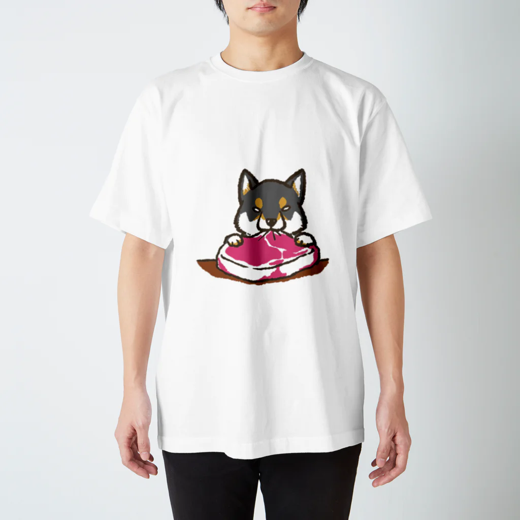 真希ナルセ（マキナル）の肉食柴犬（黒柴） Regular Fit T-Shirt