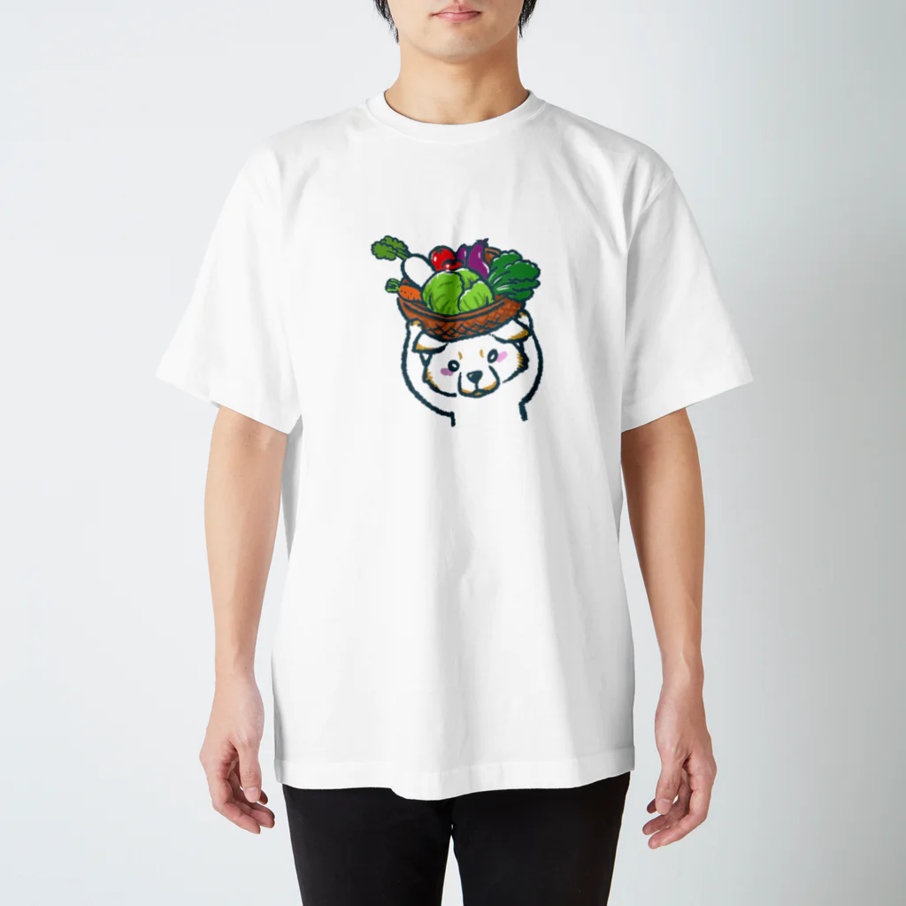 真希ナルセ（マキナル）の菜食主義な柴犬（白柴） Regular Fit T-Shirt