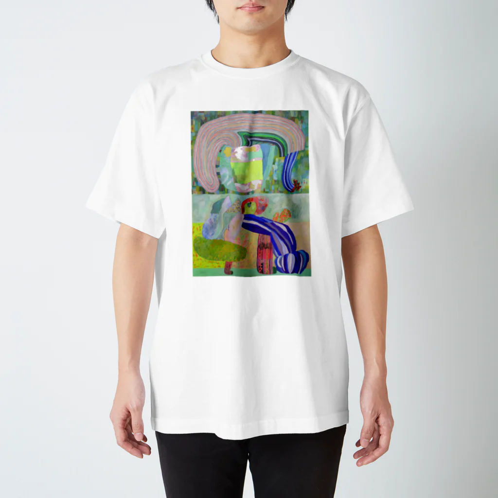 ふっかふっかひゅーんの植物と人物 スタンダードTシャツ