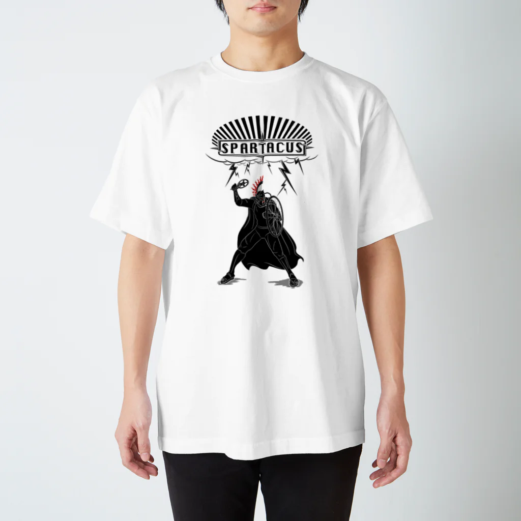 nidan-illustrationのspartacus 2-#1 (black ink) スタンダードTシャツ