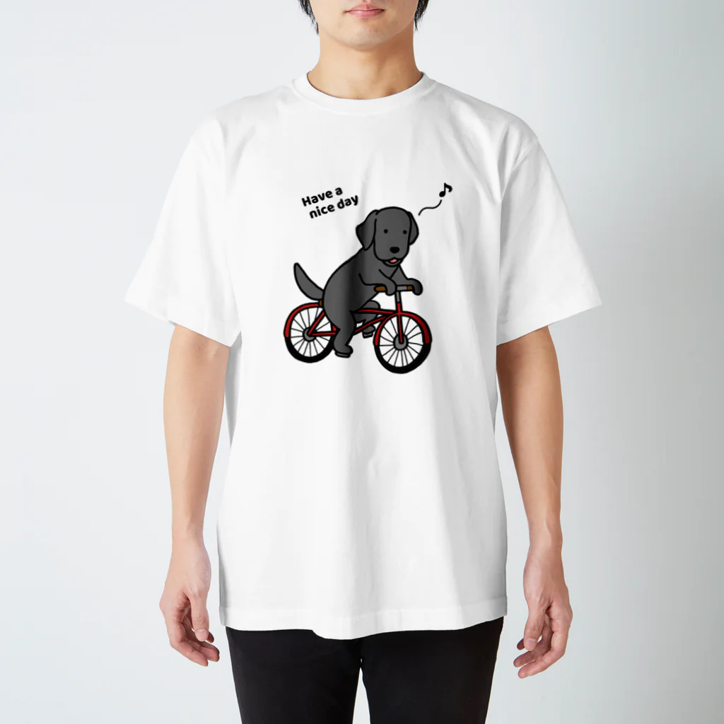 efrinmanのbicycleラブ 黒（両面） スタンダードTシャツ