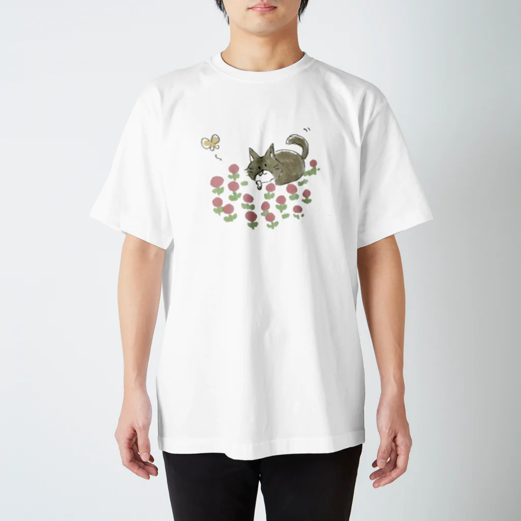 のらりくらり堂の花畑にゃんこ Regular Fit T-Shirt