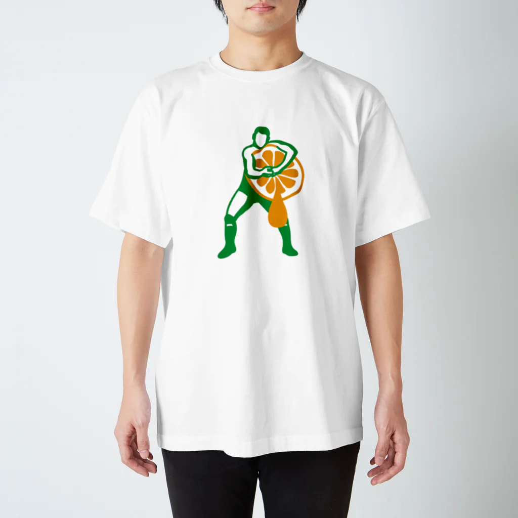 LUCHAのヘッドロックみかん搾り Regular Fit T-Shirt