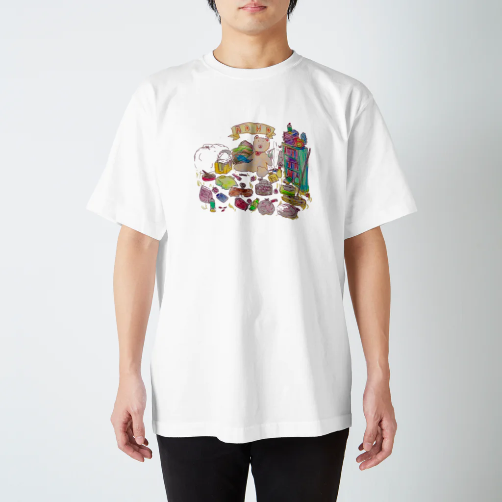 ミドルのおえかき帳のくまさんはADHD Regular Fit T-Shirt