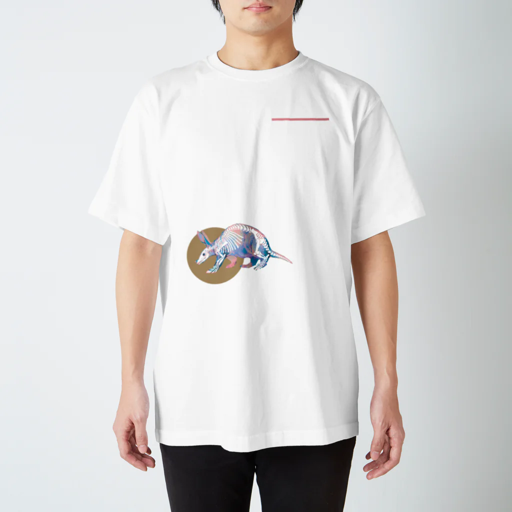 どうぶつのホネ、ときどきキョウリュウ。のツチブタのホネ スタンダードTシャツ